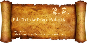 Mühlsteffen Patrik névjegykártya