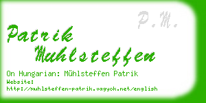 patrik muhlsteffen business card