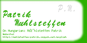 patrik muhlsteffen business card